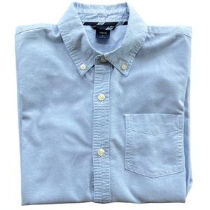 Gap Kids Blue Button Down Cotton Oxford Shirt School Uniform Large LIKE NEW! L